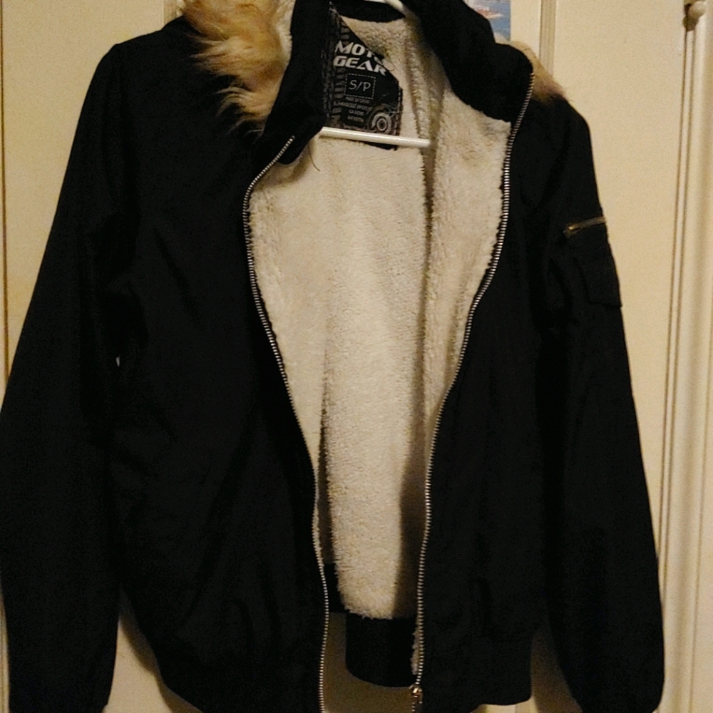 Ladies lightweight black bomber jacket
